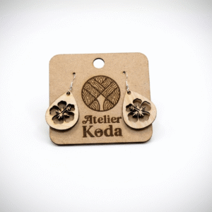 boucle d’oreille – modèle hibiscus